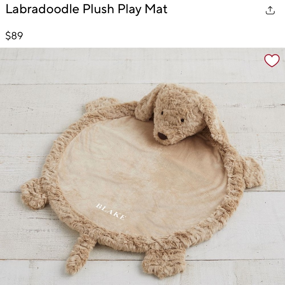 Pottery Barn Kids Labradoodle Dog Play Mat - Picture 5 of 5